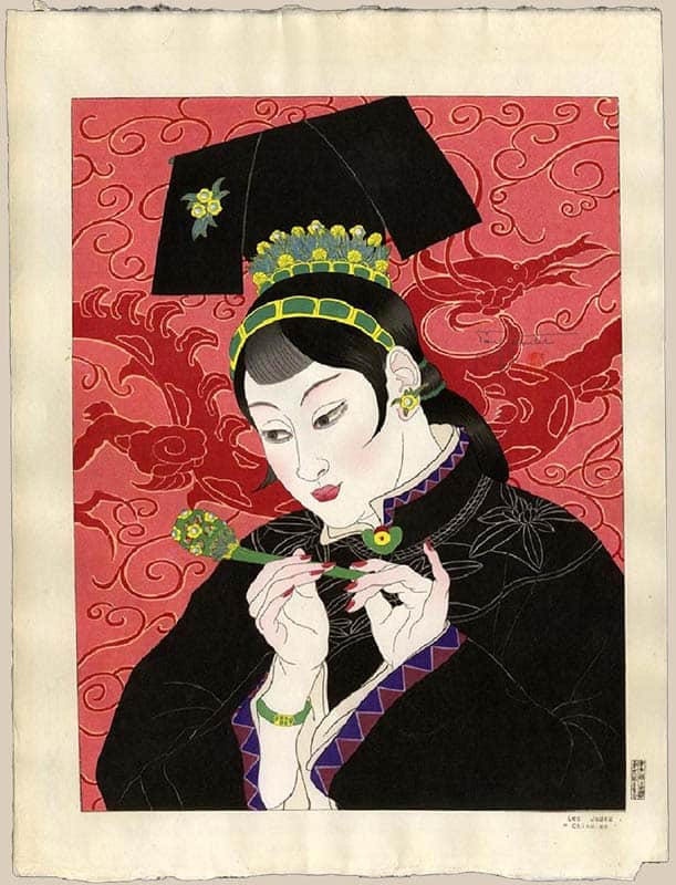 Thumbnail of Limited Edition Original Japanese Woodblock Print by
Jacoulet, Paul
